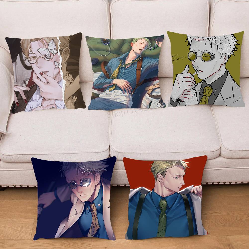 Nanami Kento Jujutsu Kaisen Anime Pillow Case Square Pillow Bedroom Sofa Leisure Comfort Cushion Car Living Room Home Decoration