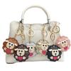 Lamb Keychain Pendant: Multi-Layer Leather Tie Small Ornament PU Bag Charm