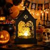 House Shape Halloween LED Lamp Cordless Ghost Festival Lantern Pumpkin LED Light  Desktop Ornament