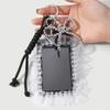 Elegant Badge Holder Gothic Bowknot Keychain Beaded Lace Card Charm Accessory Alternative Fashion Keyring