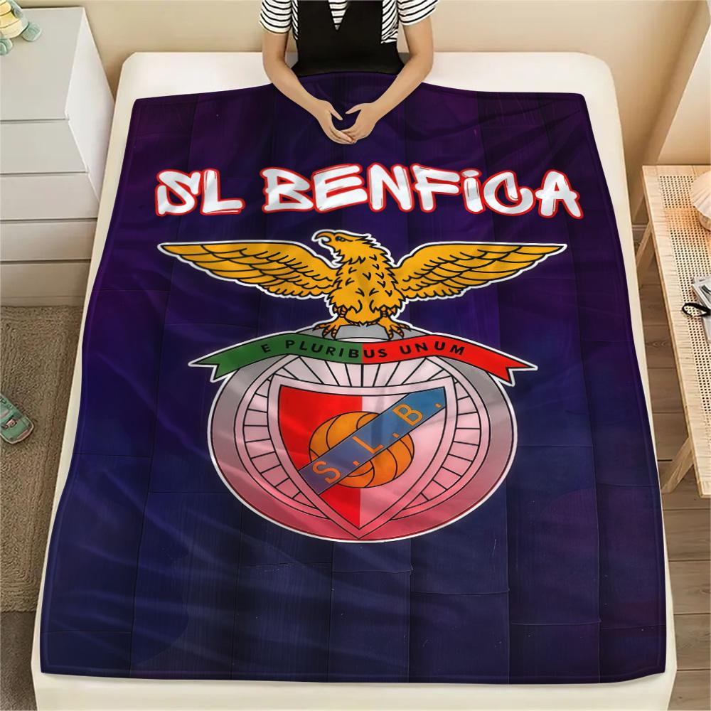 Benfica LOGO Flanelová deka, Vysoká kvalita, Pohodlná pro všechna roční období, Domácí dekorace, Teplo a pohodlí