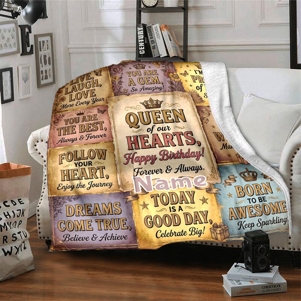 Birthday Wishes Home Customize Your Name Home Blanketss Soft Cozy Lightweight Allseason Multipurpose Customize Your Name Home Blankets For Picnics