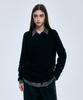 Povere Vert Wool Knit Tee Black