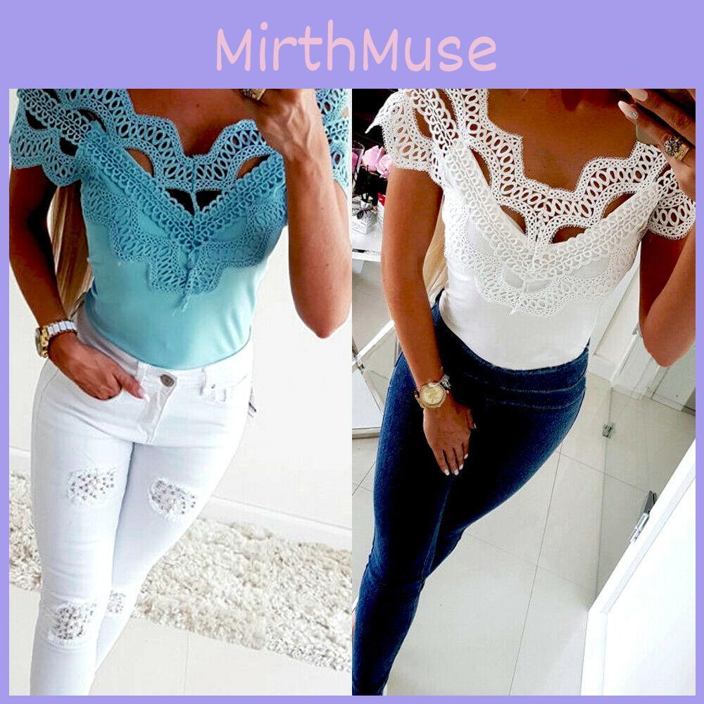 Premium Quality Women Short Sleeve Lace T Shirts For Effortless Summer Style