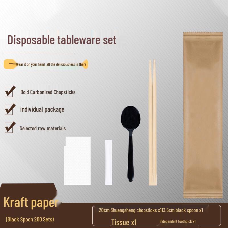 Homeglen 4-Piece Disposable Cutlery Set