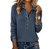 Damen Ins Stil Denim Langarm Rundhals Patchwork Strickoberteil