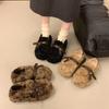 Internet celebrity popular Mao Mao shoes women wear 2025 autumn and winter new thick-soled versatile one-pedal bean velvet cotton shoes
