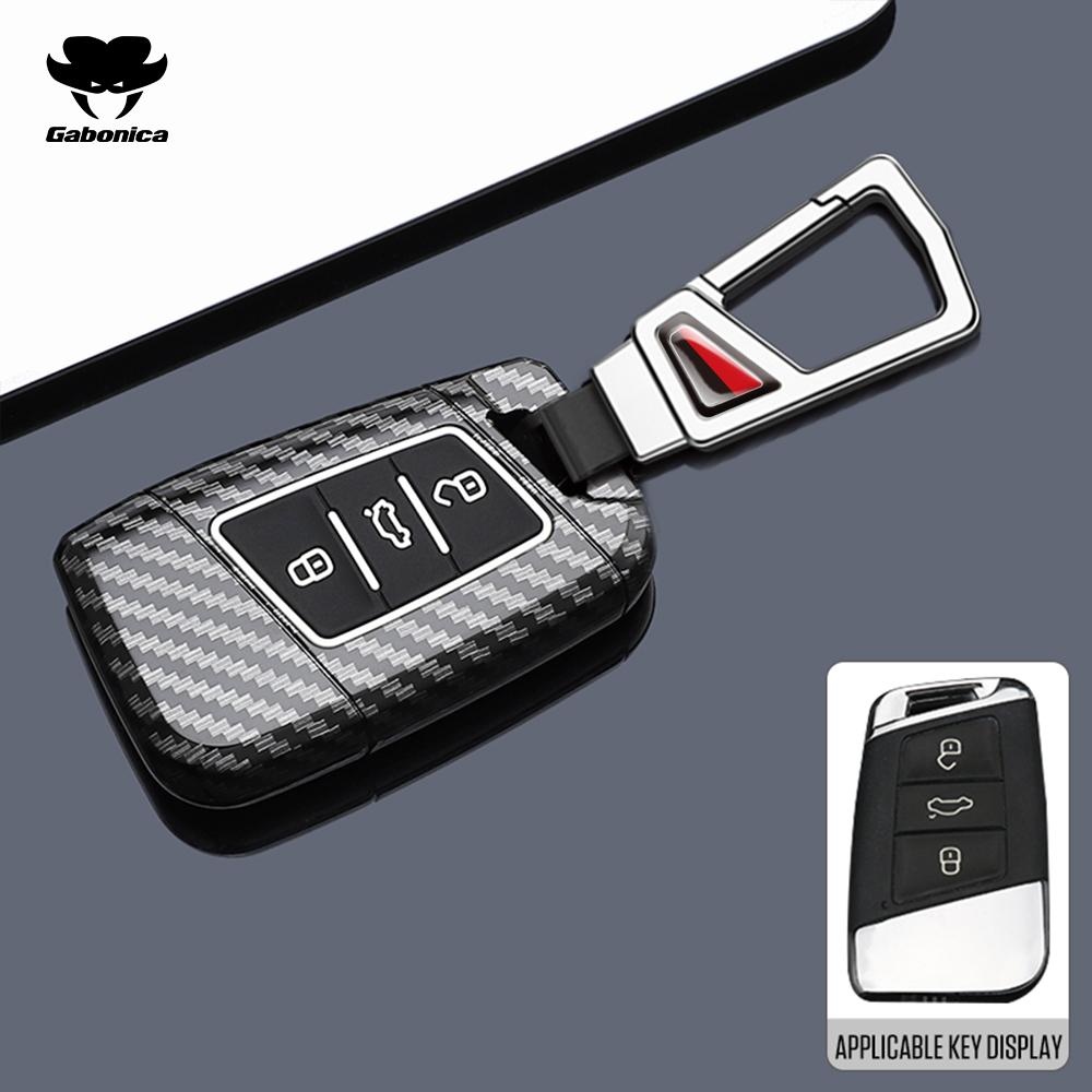 Abs Carbon Fiber Style Car Key Case Cover For Vw Volkseagen Passat B8 Cc Arteon Magotan For Skoda Fabia Superb A7 Kodiaq Seat