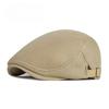 Unisex Summer Mesh Flat Cap Retro British Breathable Ivy Hat Adjustable Solid Color Cabbie Cap Sun Protection Beret for Men Women
