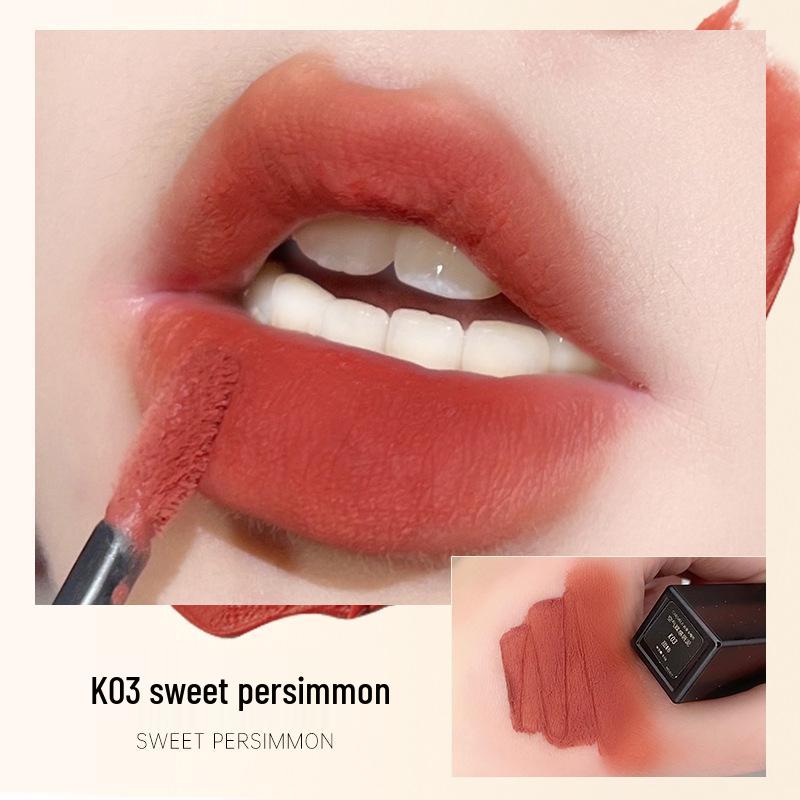 CARMELA Lipstick K04 Milk Coffee Matte Lip Glaze - Autumn/Winter Whitening Authentic.
