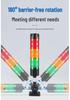 24V LED Multi-Layer Warning Light: Three-Color Indicator & Audible Alarm for Machine Tools