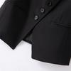 Spring Summer V-neck Sleeveless Ladies Blazer Vest Coat Single Breasted Short Women's Suit Waistcoat Jacket