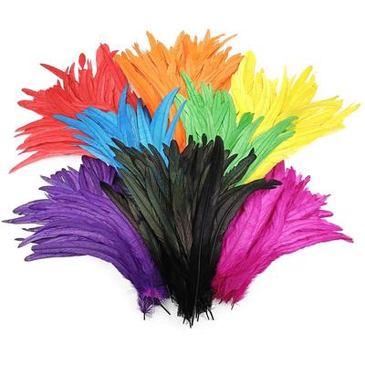 30-35CM Kohoutí ocasní pera pro DIY šperky, klobouky a oděvní doplňky