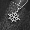 Retro Jewelry Triangle Knot Necklace Stainless Steel Crescent Trinity Necklace