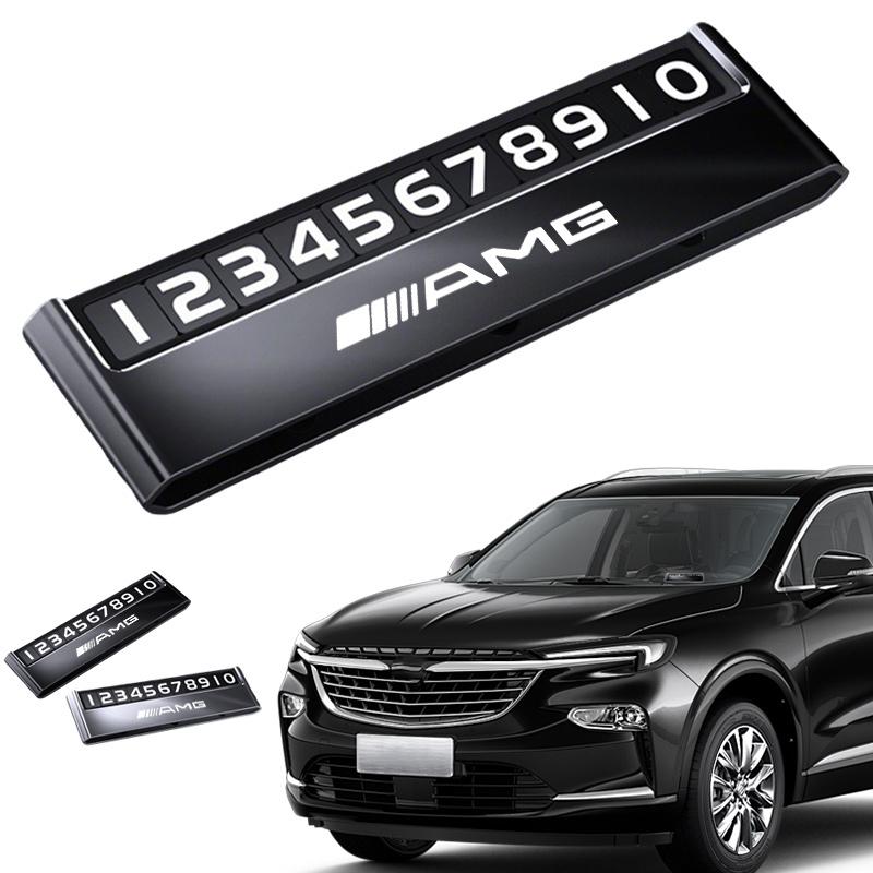 Car LOGO Parking Phone Number Plate Auto Interior Stickers for Mercedes Benz AMG W177 W176 X166 X167 C257 C218 X253 C118 C117 JR9