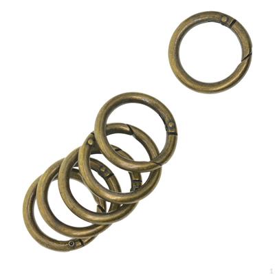 Kendin Yap El Sanatları için Yaylı Kapılı O Halkalı 6'lı Karabina Klips Seti