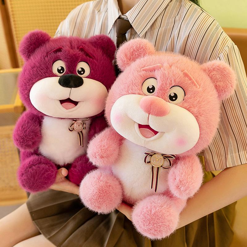 Cute Happy Bear Plush Toy Doll Doll Children Girl Strawberry Bear Rag Doll Gift