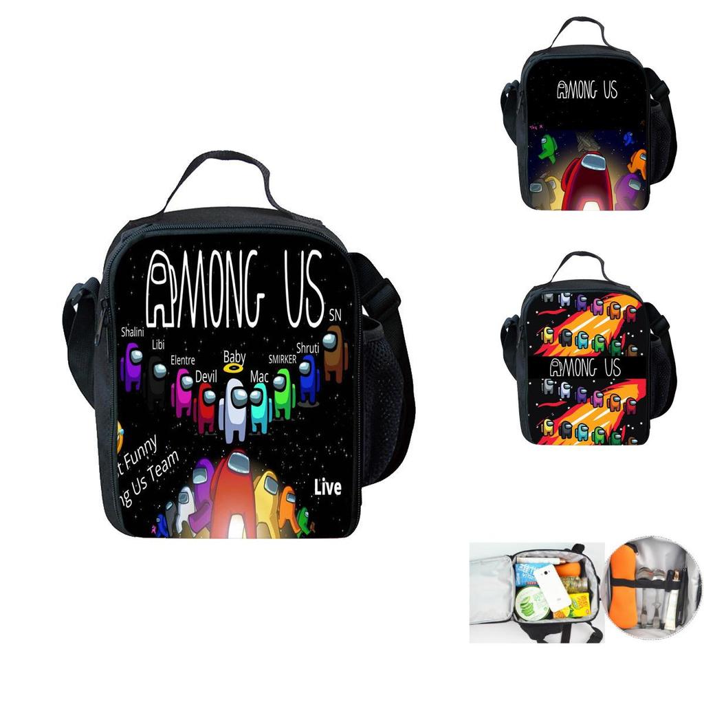 Versatile Three Piece School Backpack Set For Boys And Girls With Print Designs