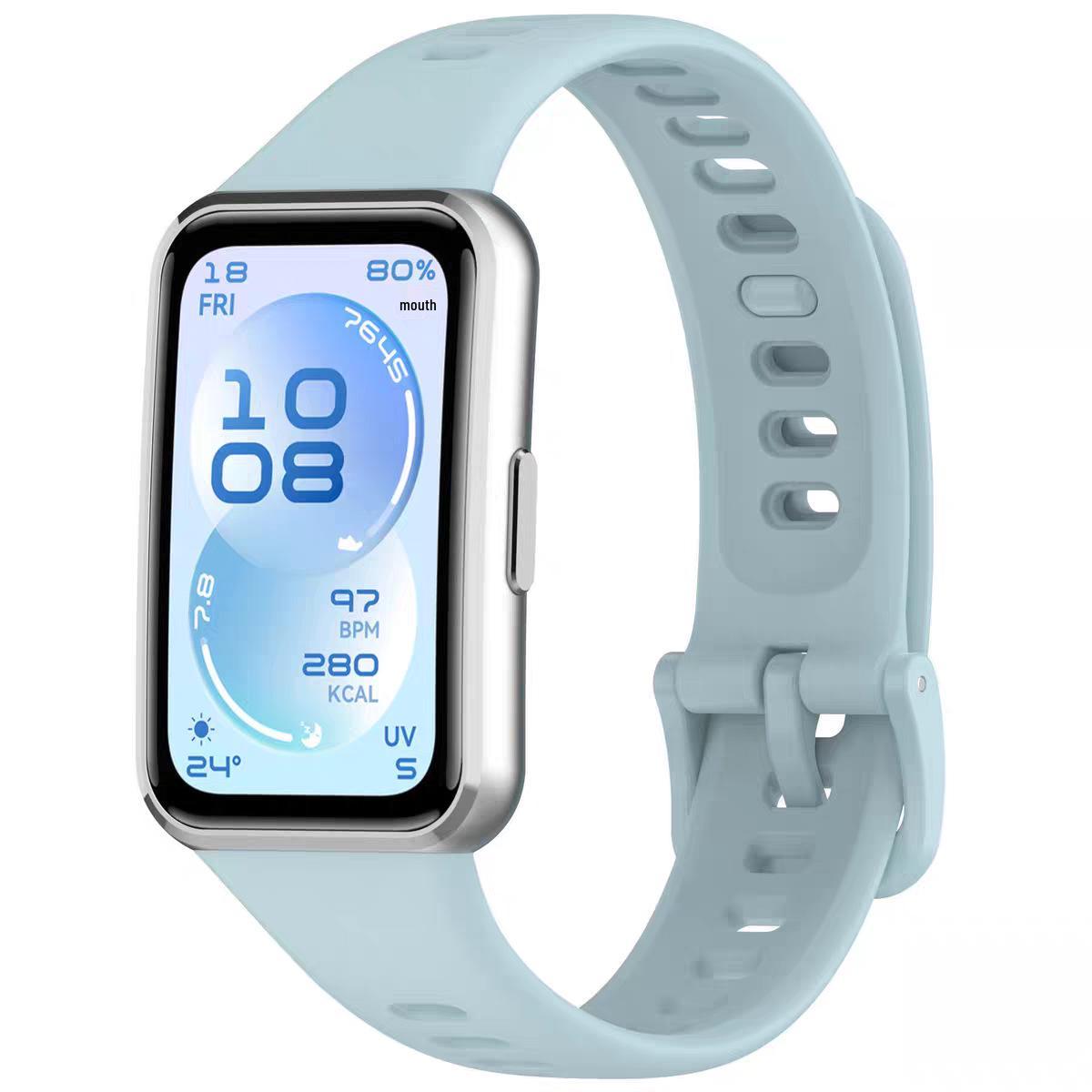 Официальный силиконовый или фторэластомерный ремешок для Huawei Band 11/11 Pro - Чистый сплошной цвет 18MM