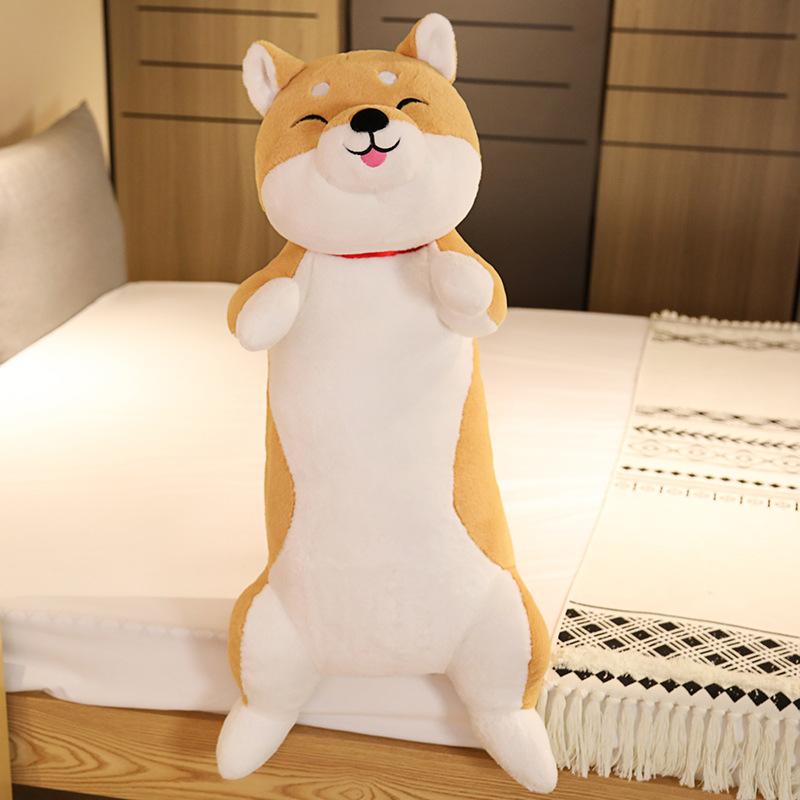 60-100cm Cartoon Standing Dog Plush Toys Soft Cotton Stuffed Pillow Cushion Animal Shiba Inu Husky Doll Baby Kids Birthday Gift