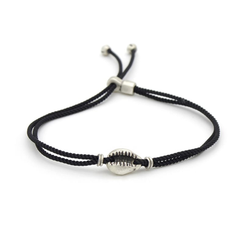 ODDCOLLET Shell String Bracelet (black)