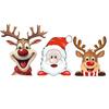 Car stickers, Christmas holiday reindeer car window stickers, side window and bumper Christmas reindeer decorative stickers 1PC