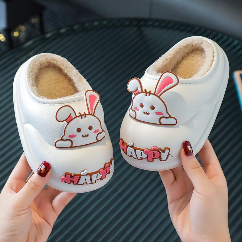 Children's Non-slip Winter Slippers - Warm Fur Princess Style for Girls