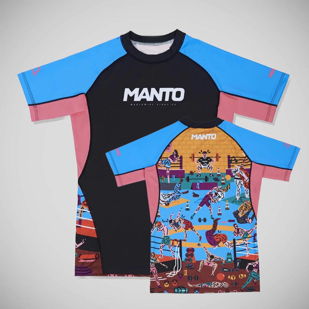 MANTO Defend Yourself BJJ T Shirt Men's Black 3D Print Tees Fight Tops Quick-Dry MMA Training Sportswear Summer Fitness
