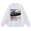 Vintage Comic Racing Car Print Washed Distressed Cotton Tee Loose Fit Drop Shoulder Short Sleeve Mens T-Shirt