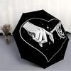 1pc Love Heart Automatic Open/Close Umbrella, Portable Folding Umbrella, Compact Travel Umbrella For098