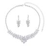 Zircon Necklace Earrings Set Chain Bridal Wedding Dress Dress Dinner Accessories High-End Jewelry Ladies
