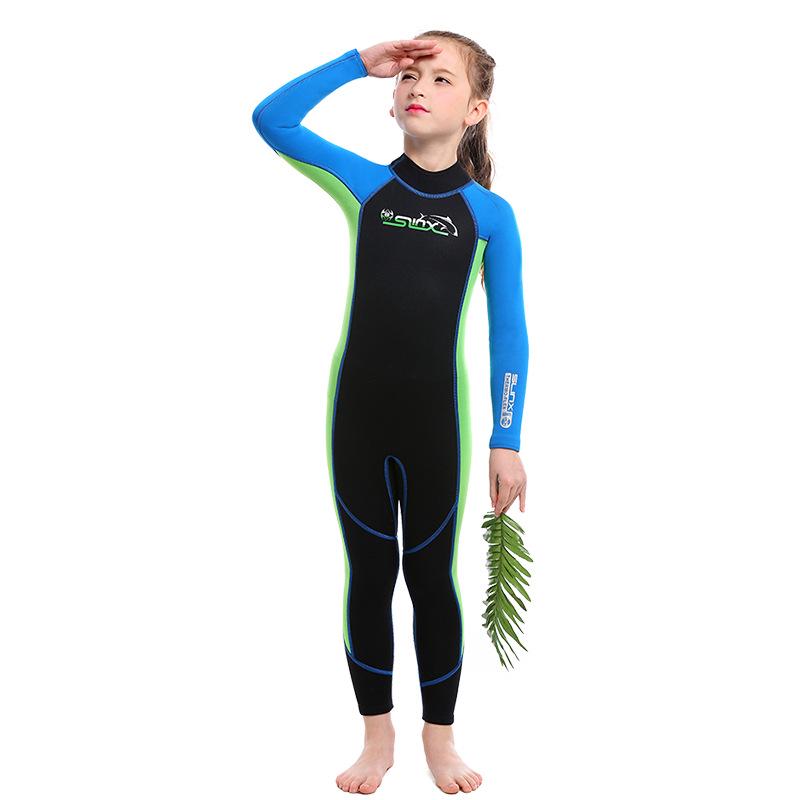 SLINX Kids' Long Sleeve Sun Protection Swimsuit for Snorkeling & Diving
