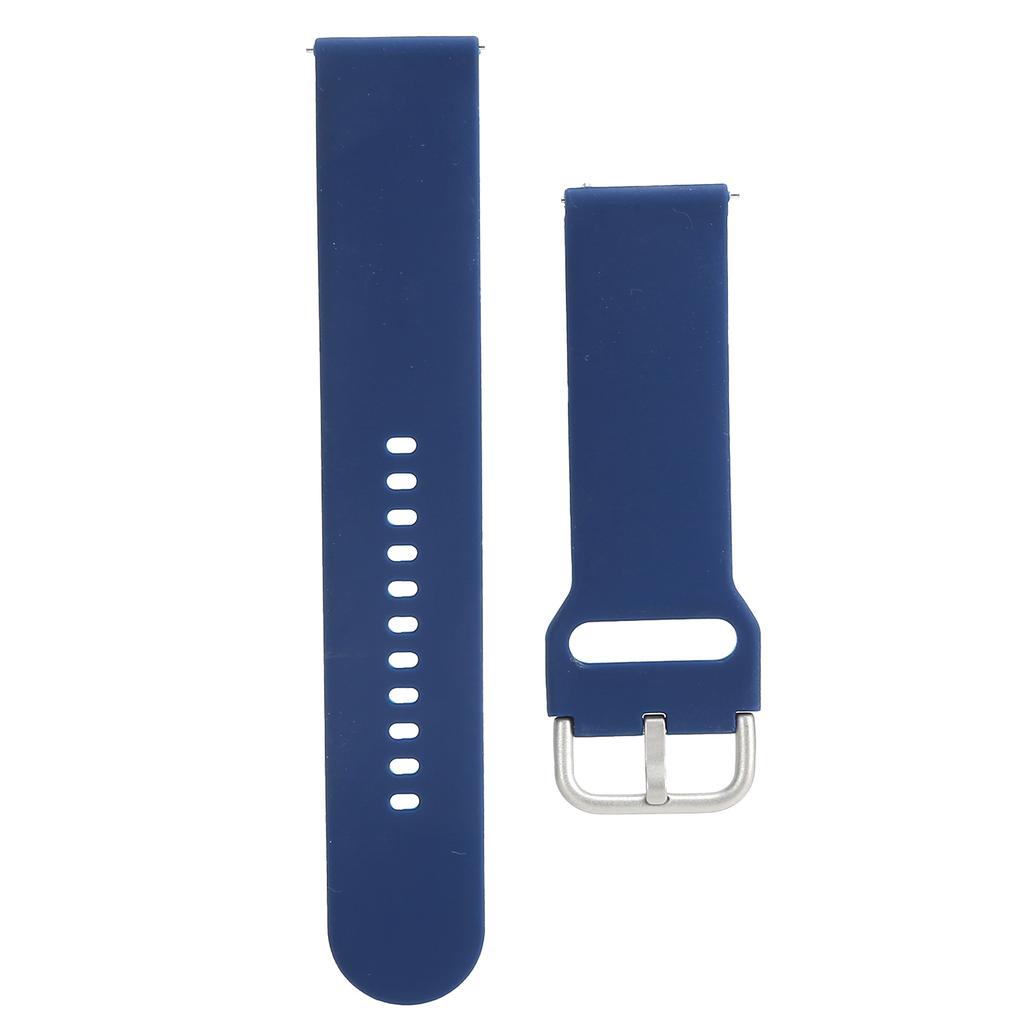 Watch Bands Silver Buckle Silicone Strap Soft Wristband Replacement for Samsung Huawei Amazfit Xiaomi Color Watch Gamin