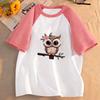 Cartoon Spring Kid Teen Tshirt Short Sleeved  Owl Print Comfortable Casual Tops Tees Children's Clothing Boys and Girls T-shirt