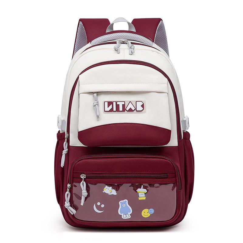 

Корейский женский водонепроницаемый студенческий рюкзак большой вместимости - Мода в стиле колледжа красный