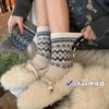 Wool Socks Children'S Medium Tube Socks Seasonal Thickened And Velvet Warm Retro Winter Stockings