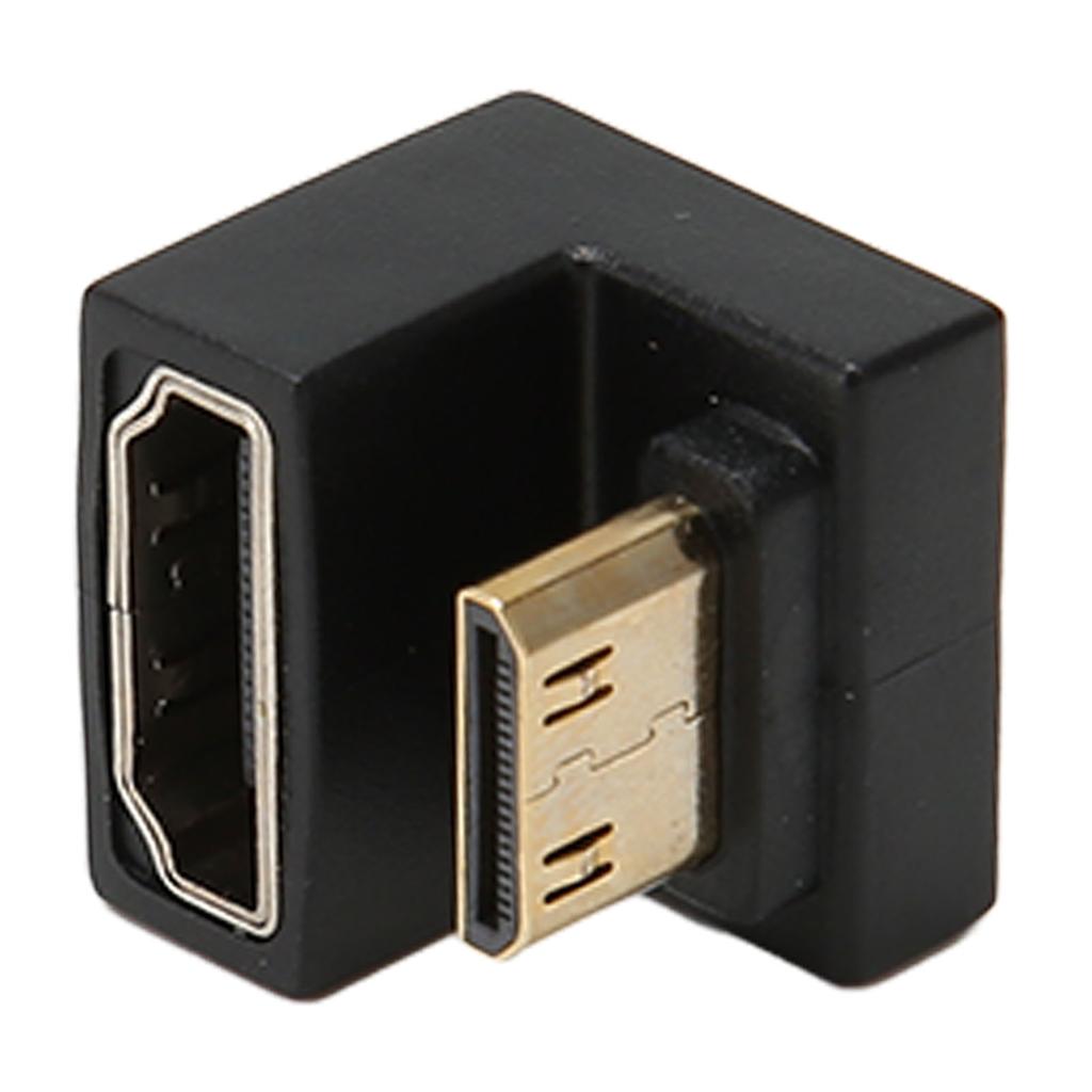 Mini HD to HD Adapter 180 Degrees Male to Female 8K 60Hz 48Gbps Transmission Mini HD to HD Converter for PC TV Projector