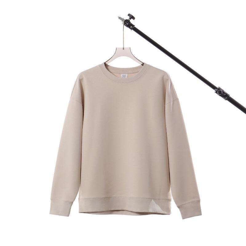 Autumn and Winter 0 Warm Solid Color Crew Neck Sweater Men's and Women's Simple Loose Casual Versatile Top