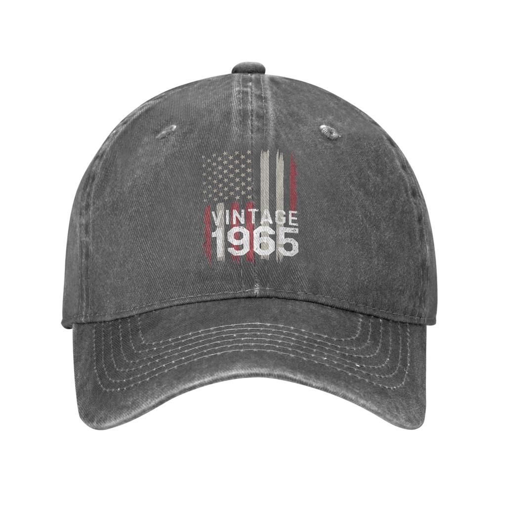 1965 60th Birthday Gifts 60 Years Old American Flag Casual Baseball Cap Men Summer  Hunting Hip Hop Hats Design Baseball Caps
