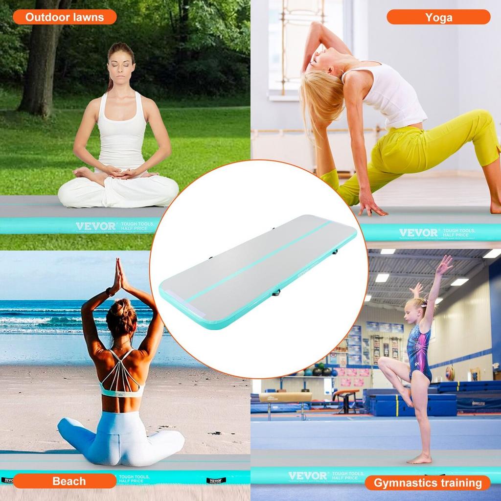 13FT Air Track Inflatable Training Tumbling Gymnastics Gym Mat with Pump