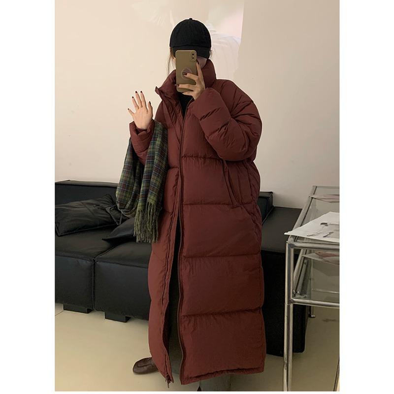 Winter Women's Down Jackets Baggy Thickening Warm Long Money Hooded Korean Fashion Boutique Clothes Bubble Cotton Padded Coats