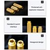 2pcs Brass 1/2inch Tap Extension Brass 1/2inch Hose Extension Plumbing Extension Adapter Upgrades for Heating & Drinking