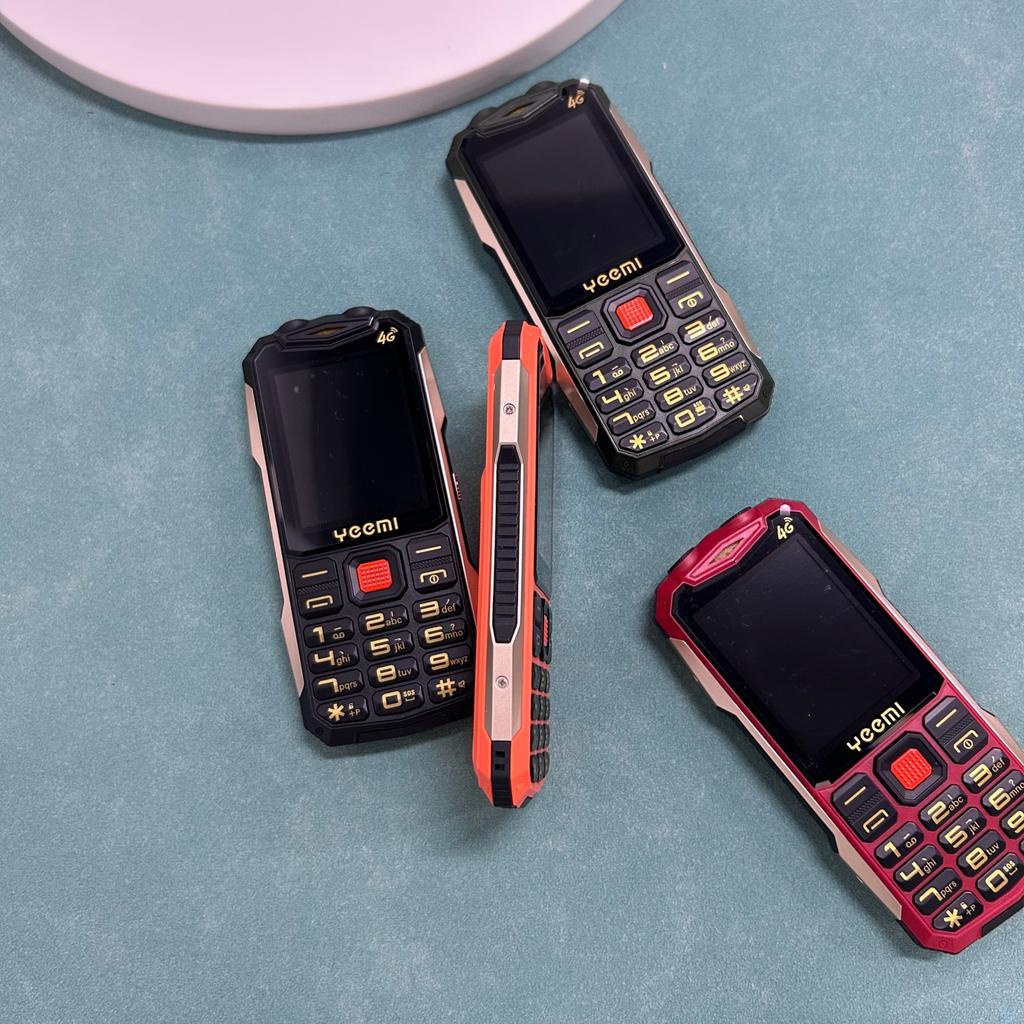 Yeemi K1+ - Teléfono móvil 4G robusto con doble tarjeta SIM, linterna, teclado grande, altavoz grande, botones de función All-netcom, para personas mayores