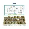 F26C Convenient Pack of 140 Zinc Coat Screw Nut Easy to Use Inserts Zinc Inserts Screw set Simple Operation for Furniture