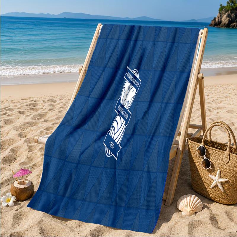 Birmingham Football Club Beach Towel Microfiber Beach Towel, Lightweight and Quick-Dry, for Summer Travel, Swimming Pool Fan Birthday Gift