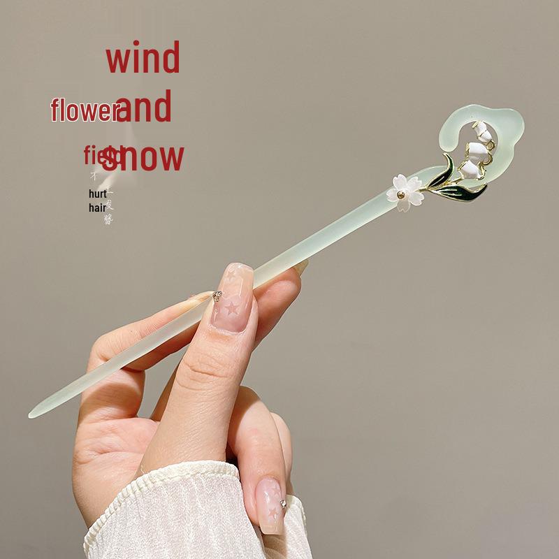 Elegant Black Sandalwood Hairpin with Tassels - Traditional Chinese Hanfu & Cheongsam Accessory for Women