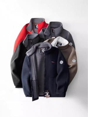 Norwegen Dickes Fleecegefüttertes Warmes Jacke: Doppellagige Baumwolle, Kältebeständig, Stehkragen, Mehrere Taschen, Übergröße.