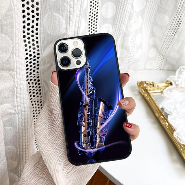 Saxophone Watercolor Art Phone Case For Samsung Galaxy S10 S22 S23 S24 Note 10 20 Lite S20 Plus S21 Ultra Back Cover