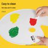 Thickened Large Oval Triple-Well Paint Mixing Palette for Students and Artists in Gouache, Watercolor, and Acrylic.