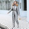 1PC Women Winter Jumpsuit Snow Snowboarding Ski Suit Hooded Fur Coat Snowsuit Women Outdoor Jacket Windproof Skisuit